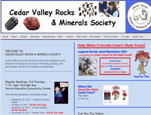 Tablet Screenshot of cedarvalleyrockclub.org